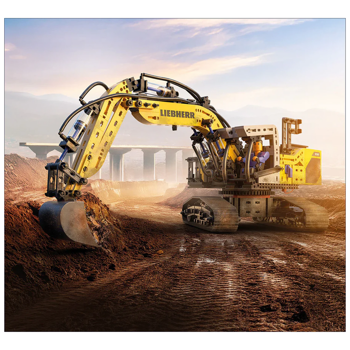 Fischertechnik Liebherr Pneumatik Bagger R938