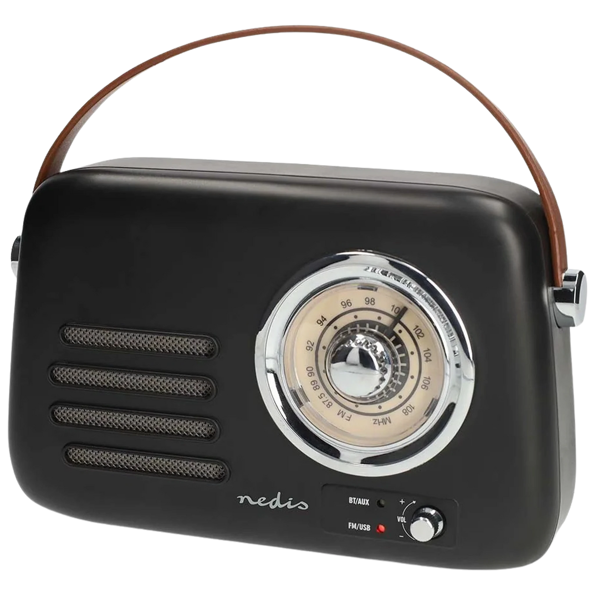 Nedis Retro FM tragbares UKW & Bluetooth Radio
