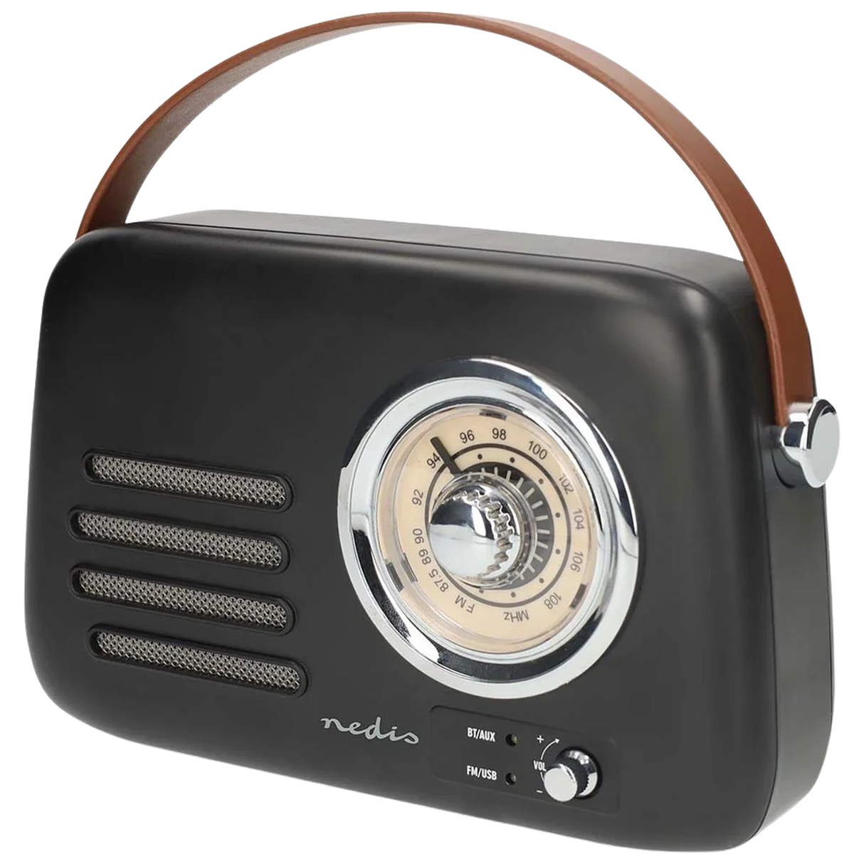 Nedis Retro FM tragbares UKW & Bluetooth Radio