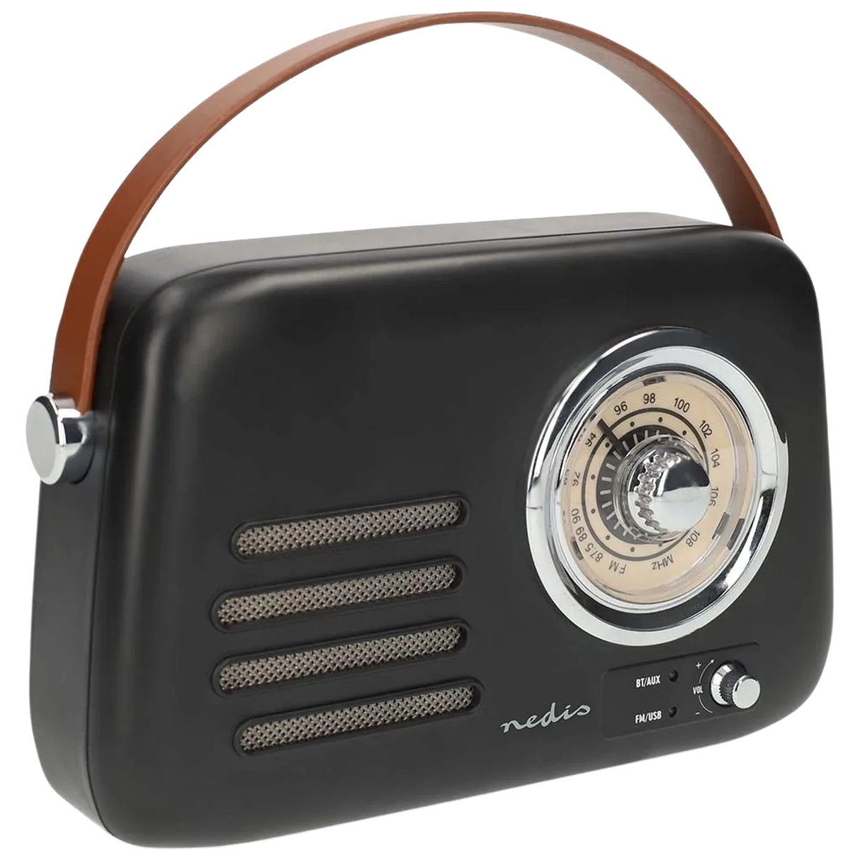 Nedis Retro FM tragbares UKW & Bluetooth Radio