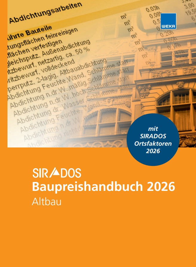 SIRADOS Baupreishandbuch 2026 Altbau