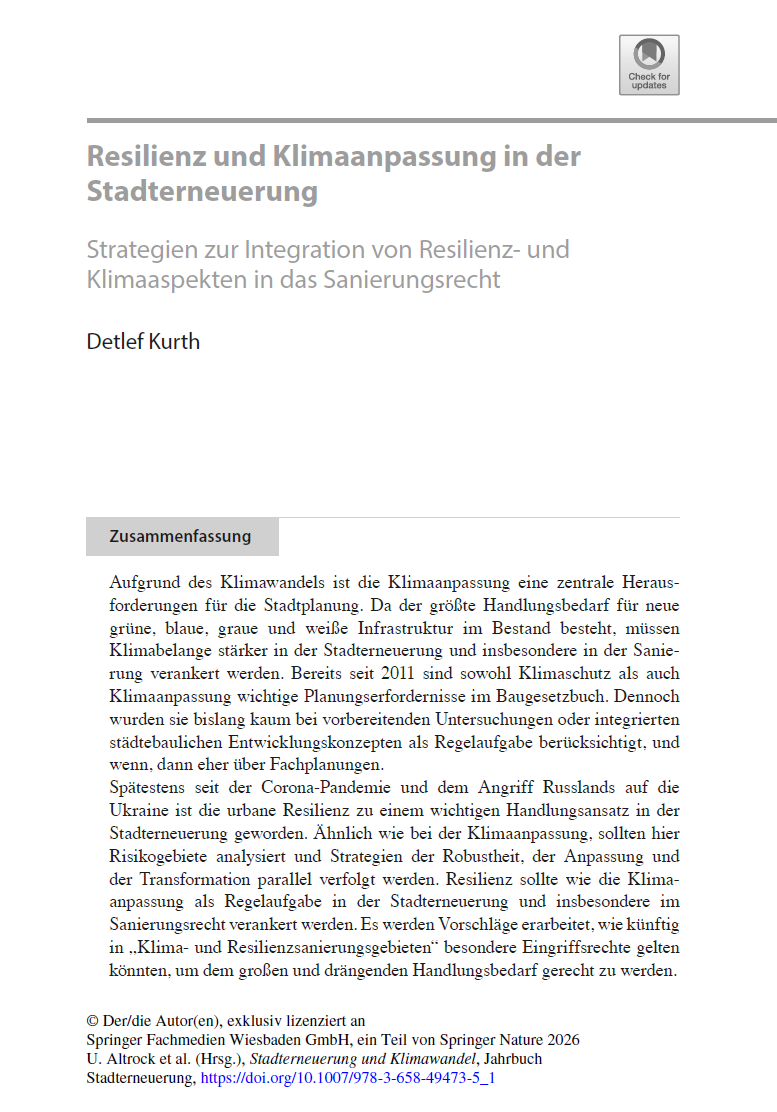 Stadterneuerung und Klimawandel