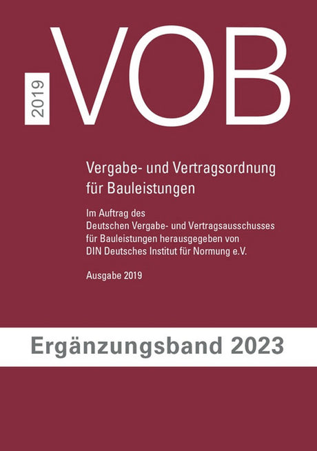 VOB Ergänzungsband 2023 DIN A5