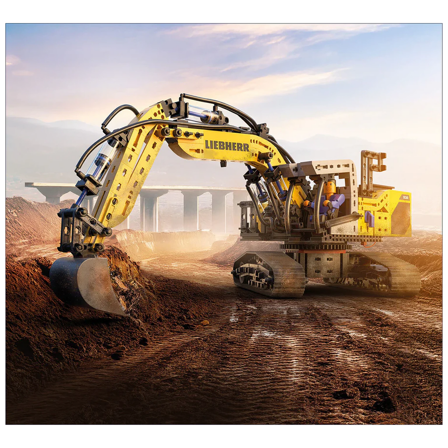 Fischertechnik Liebherr Pneumatik Bagger R938