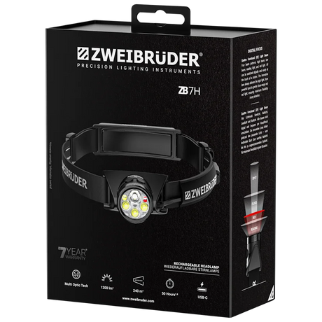 Zweibrüder ZB7H Stirnlampe 1200lm Verpackung 02