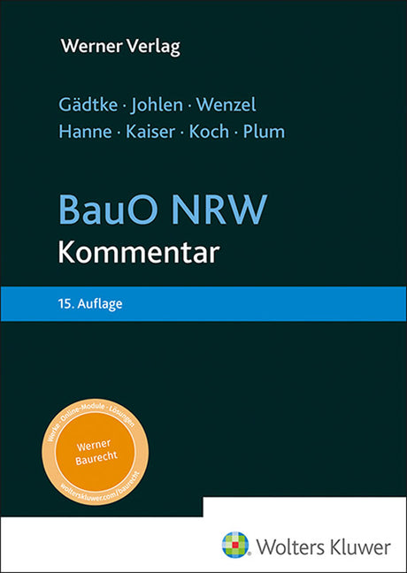 BauO NRW 2024 Kommentar Gädtke Johlen Wenzel