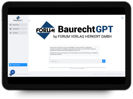BaurechtGPT KI Chatbot Baurecht Software