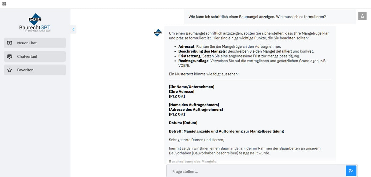 BaurechtGPT - Testmonats-Abo