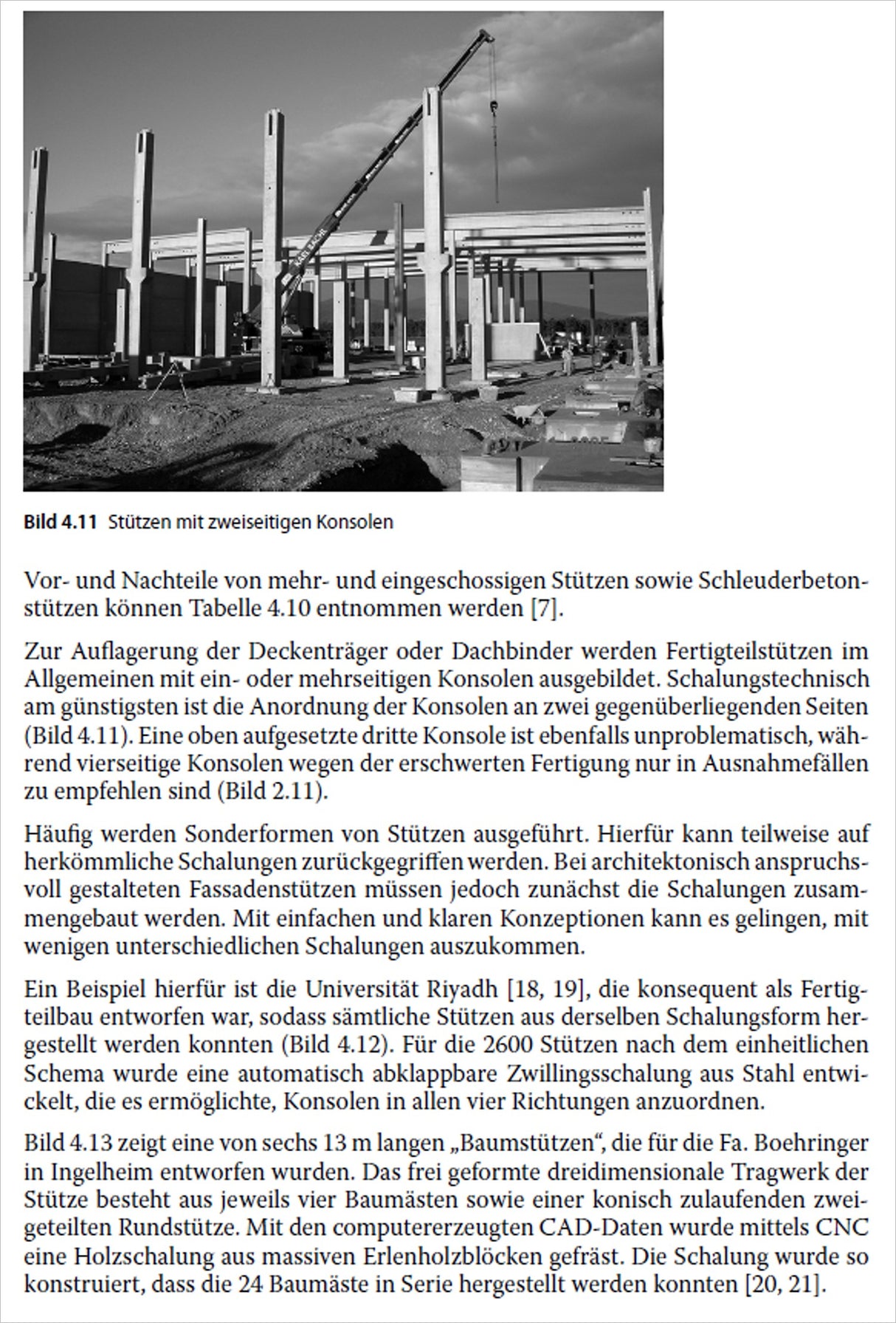 Bauen mit Betonfertigteilen im Hochbau.