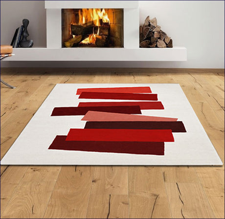 Josef Albers Bauhaus Teppich Many Faces of Red