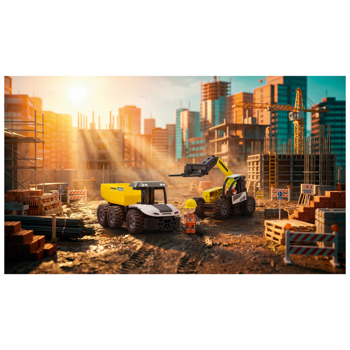 Fischertechnik Liebherr Set Baufahrzeuge