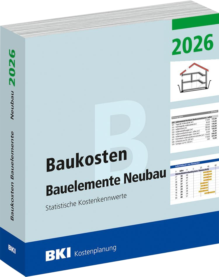 BKI Baukosten Neubau 2026 - Teil 2 Bauelemente